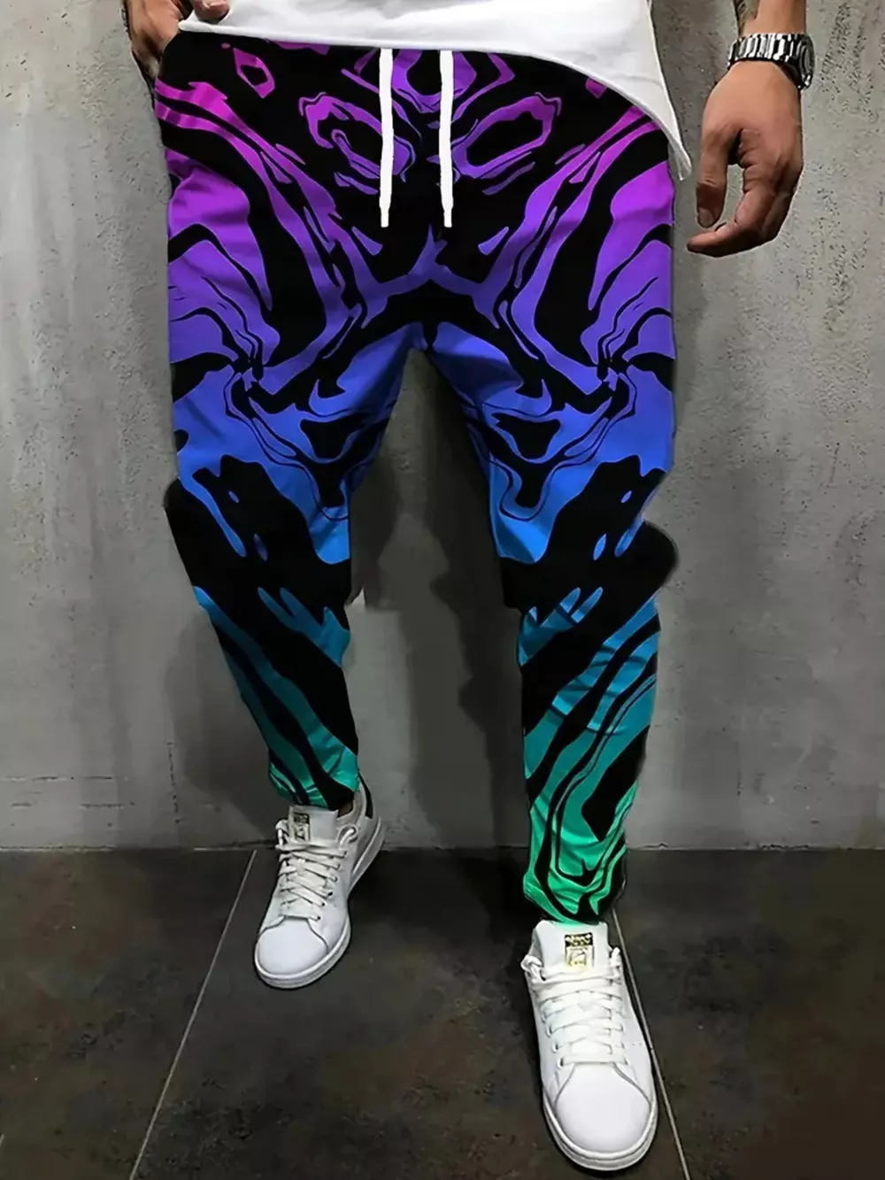 Men's Full Size Drawstring Loose Fit Joggers Plus Size