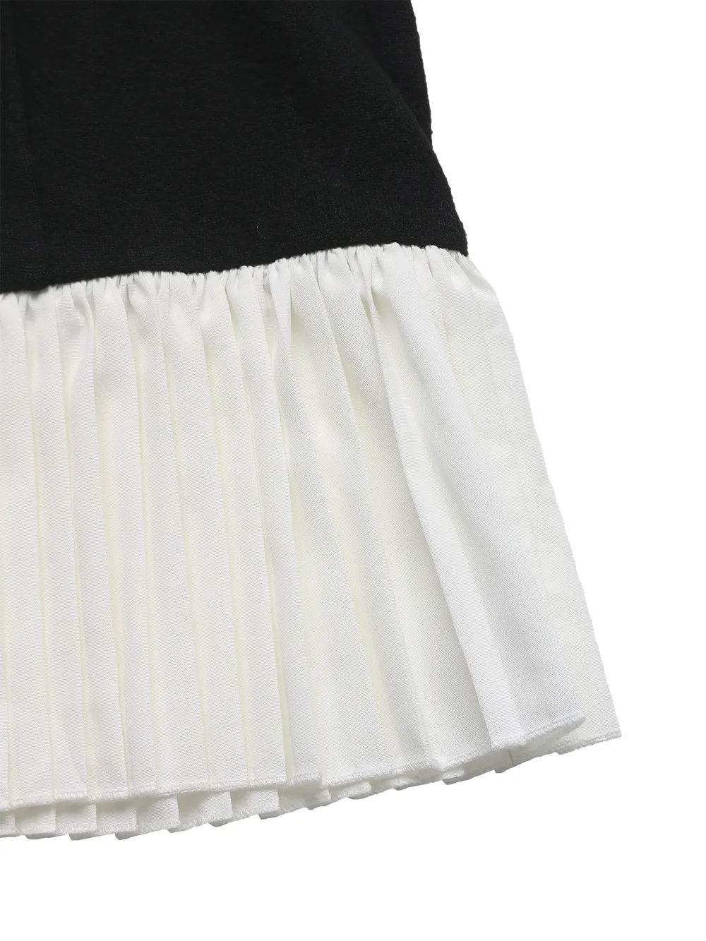 Two Tone Pleated Long Sleeve Shirt Dress, image 9
