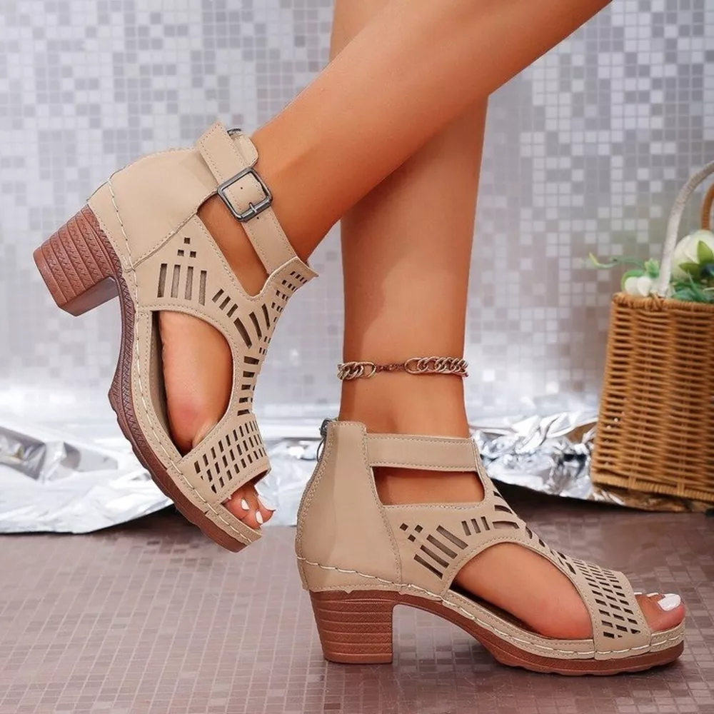 Open Toe Block Heels Sandals, image 7