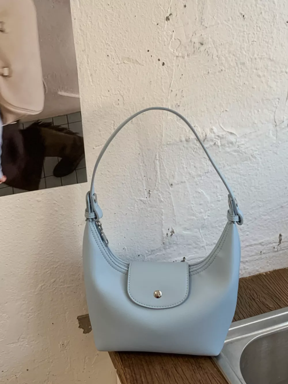 PU Leather Crescent Shoulder Bag, image 4