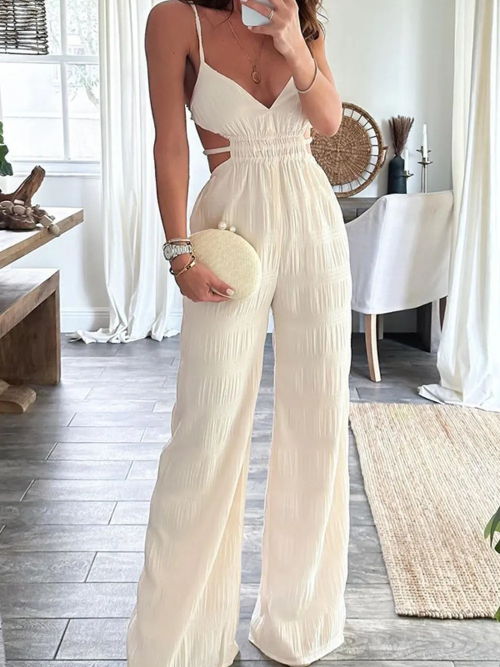 Cut-Out Wide Leg Jumpsuit, image 7