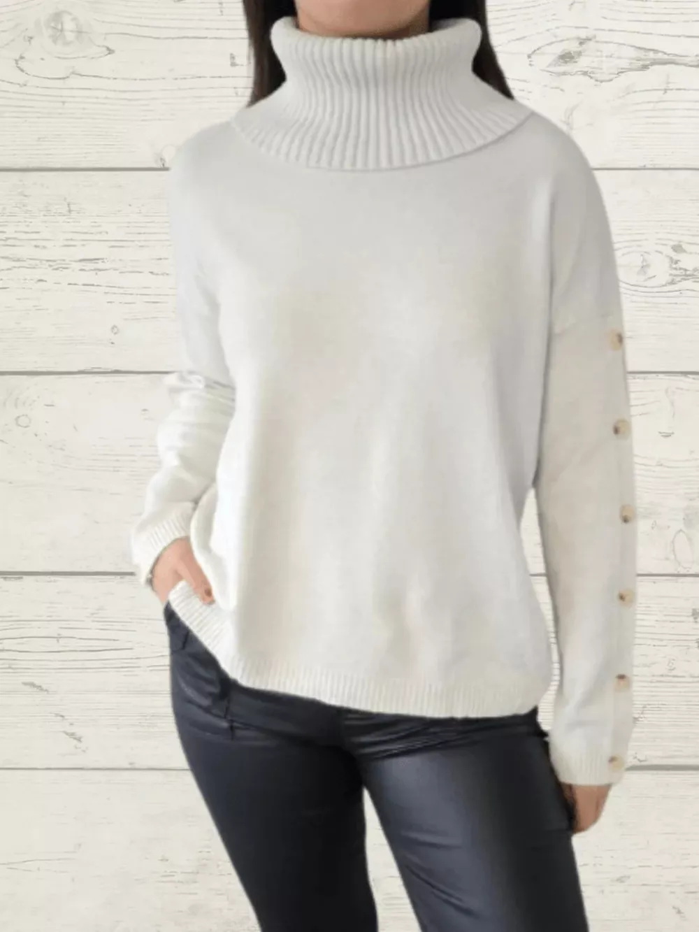 Full Size Turtleneck Long Sleeve Sweater Plus Size, image 22