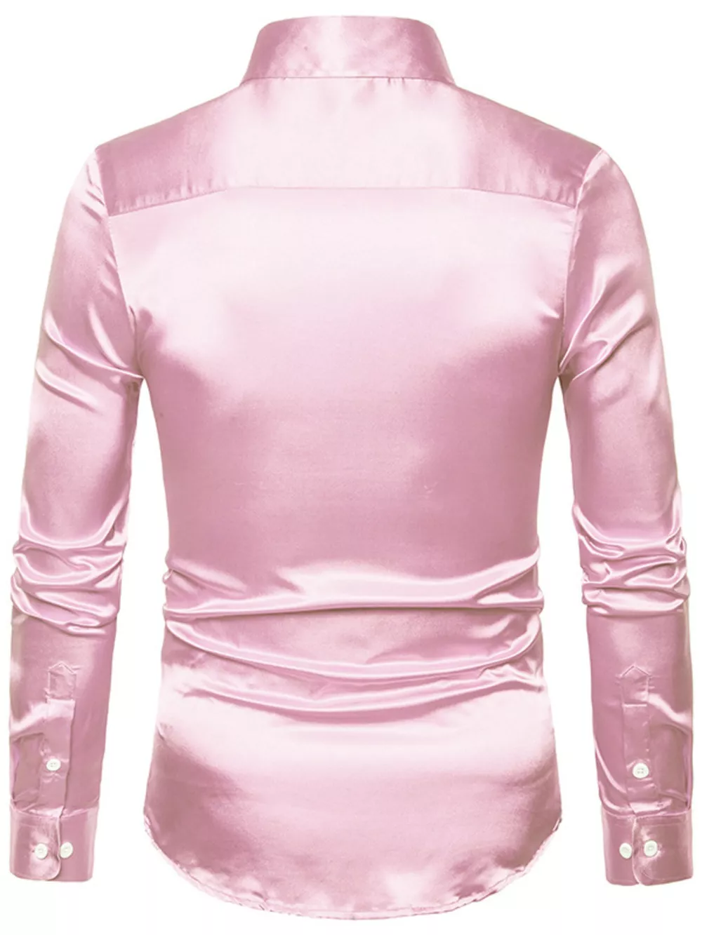 Men's Satin Long Sleeve Shirt, image 17