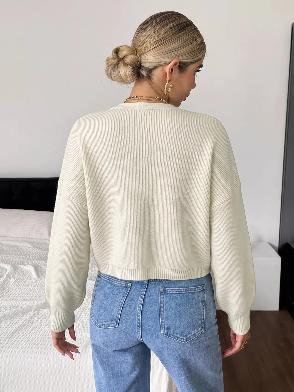 Four-Leaf Clover Open Front Cardigan, image 6