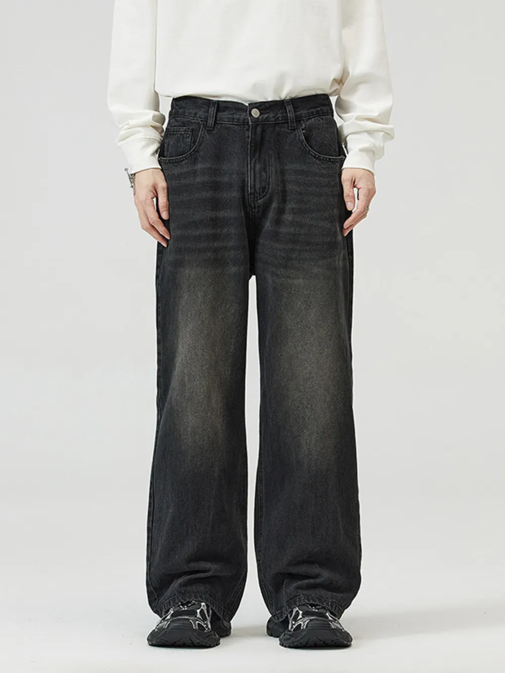 Men's Full Size Wide-Leg Jeans Plus Size