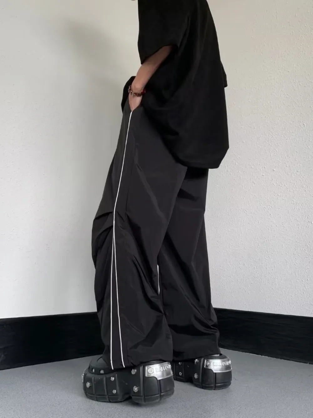 Men's Striped Wide Leg Pants, image 4
