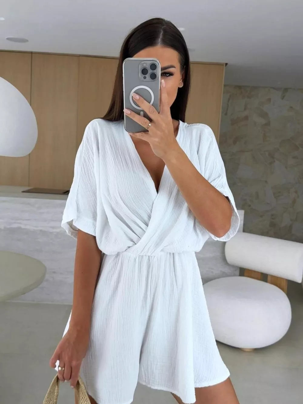 Surplice Short Sleeve Romper, image 13