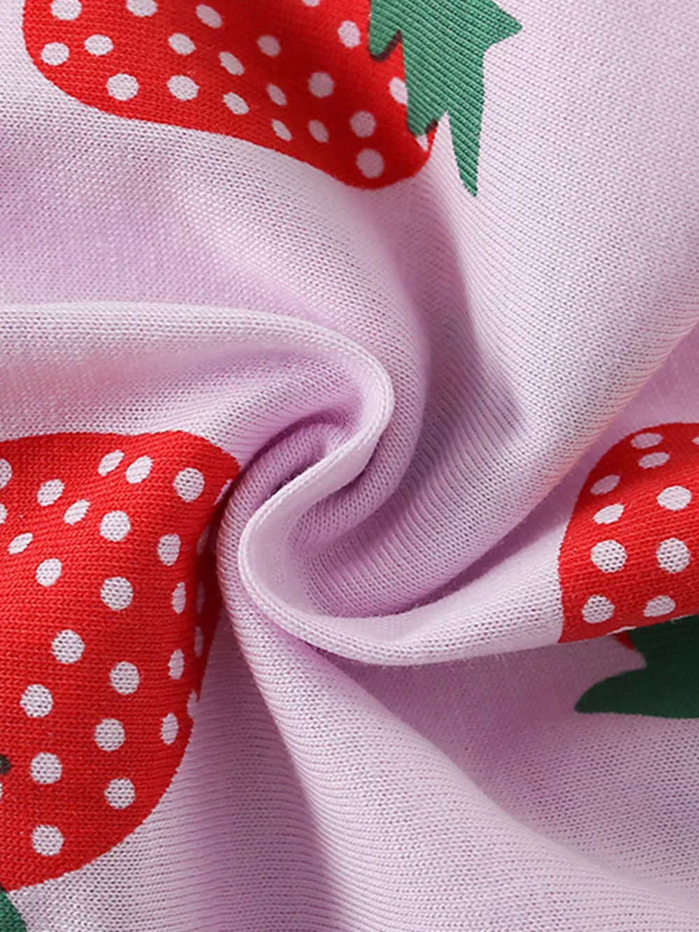 Children's Strawberry Round Neck Tee and Shorts Set, image 3