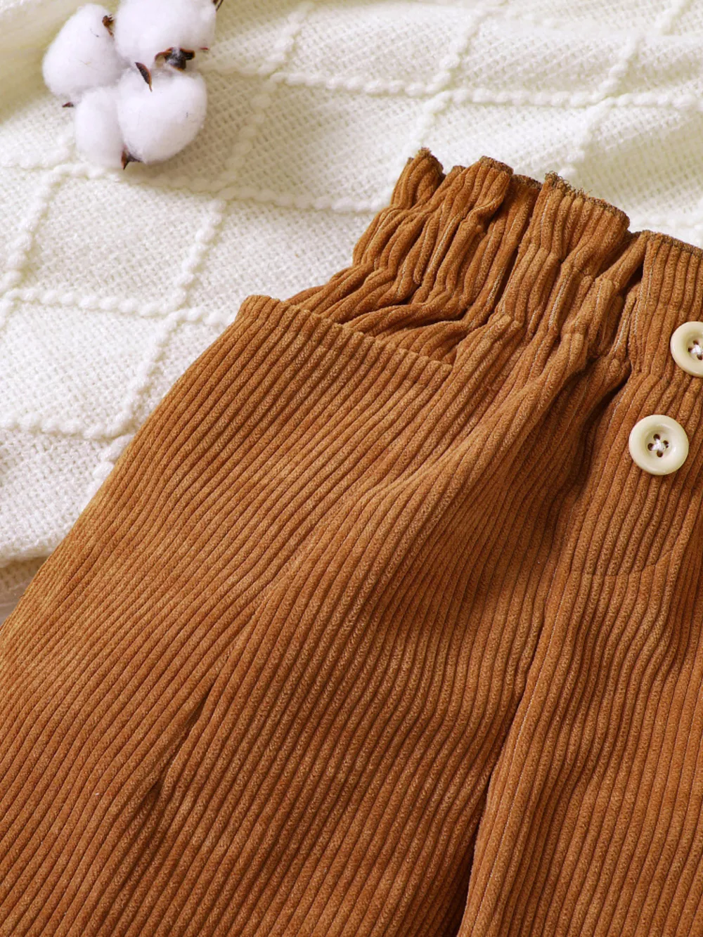 Children's Ruffled Hem Corduroy Pants, image 5