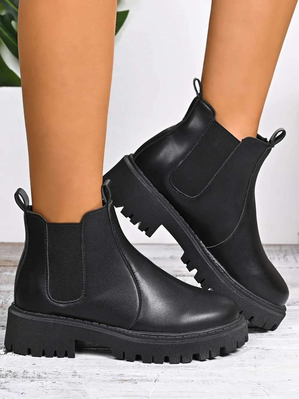 Round Toe Platform Boots, image 3