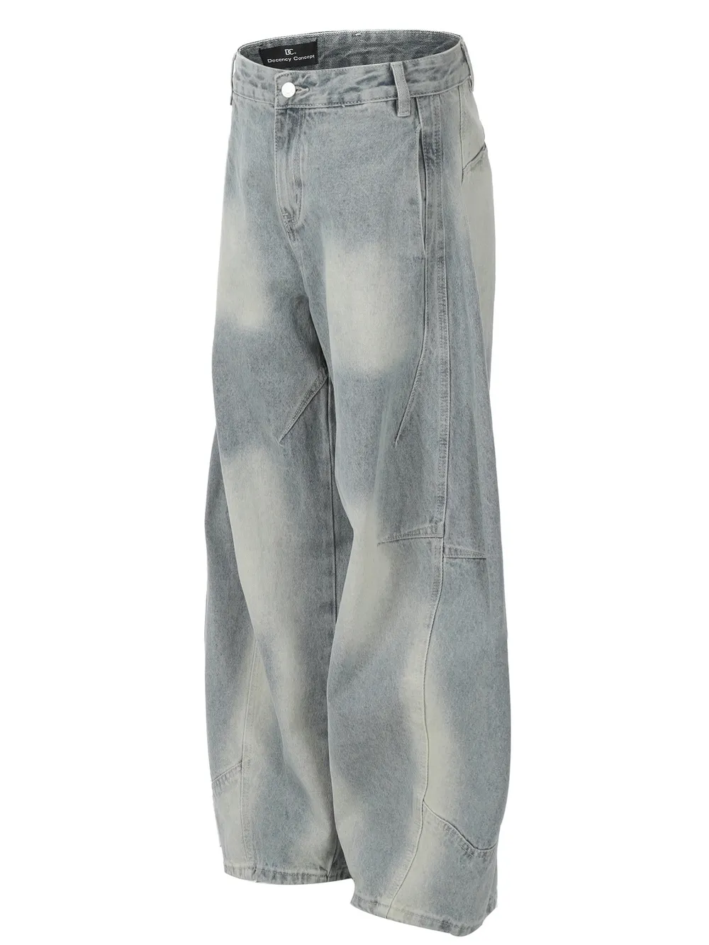 Men's Washed Curved Jeans with Contemporary Fade, image 2