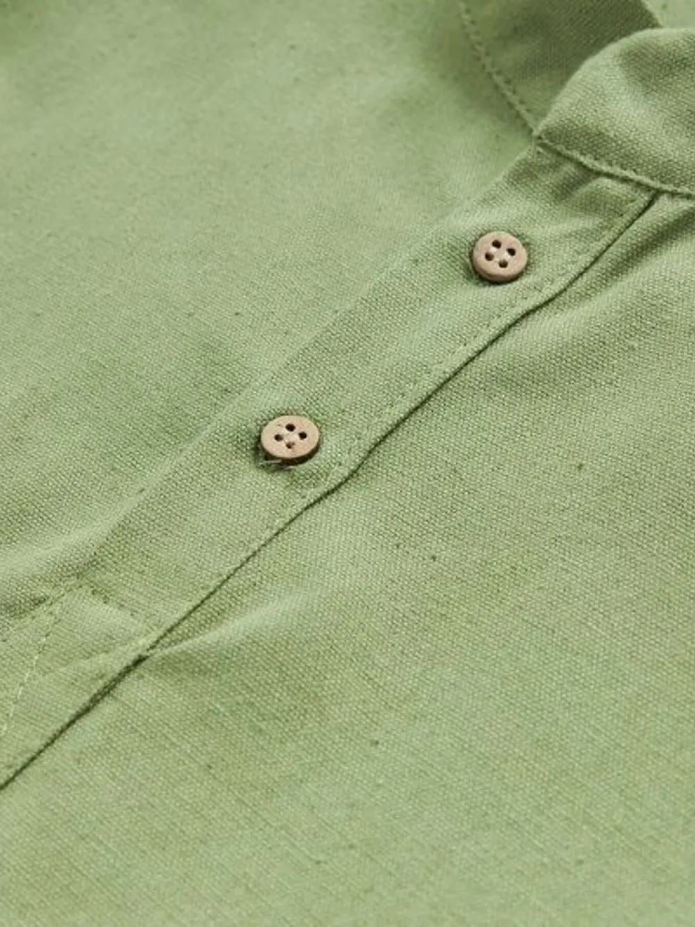 Men's Plus Size Button Detail Long Sleeve Blouse, image 6