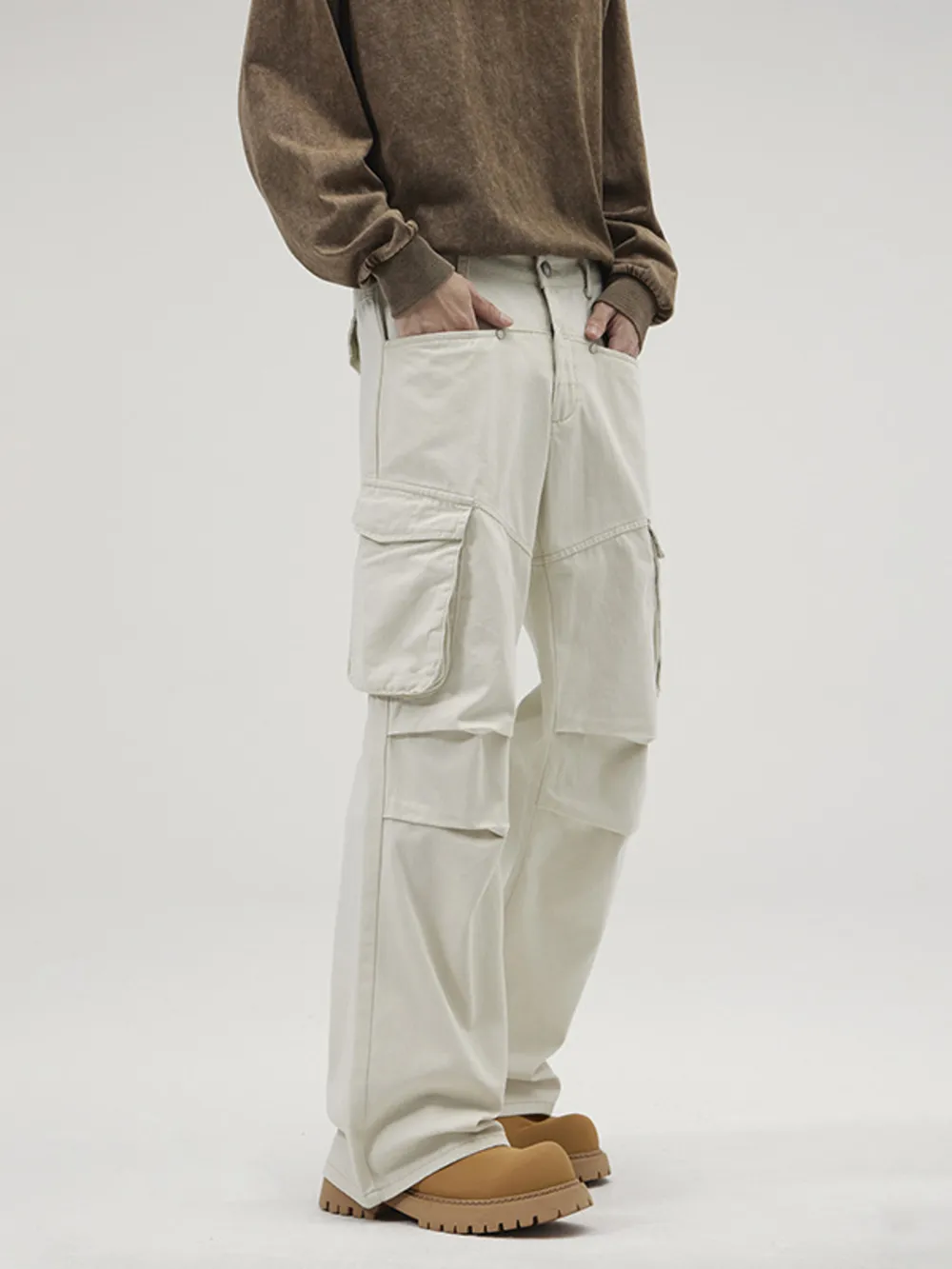 Men's Full Size Loose Fit Cargo Pants Plus Size, image 3