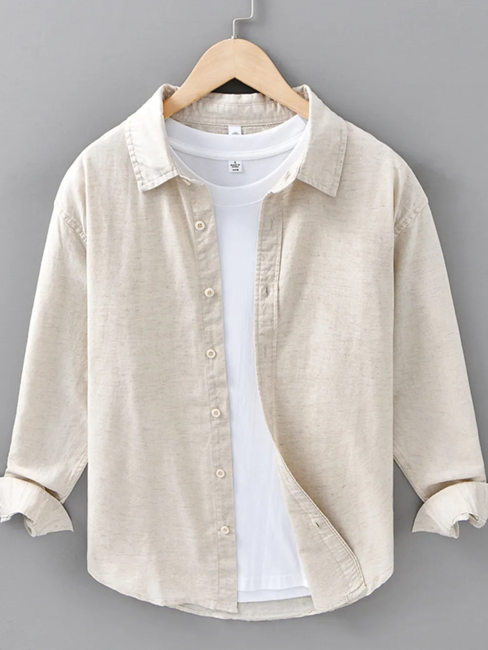 Men's Plus Size Button Up Long Sleeve Shirt, image 6