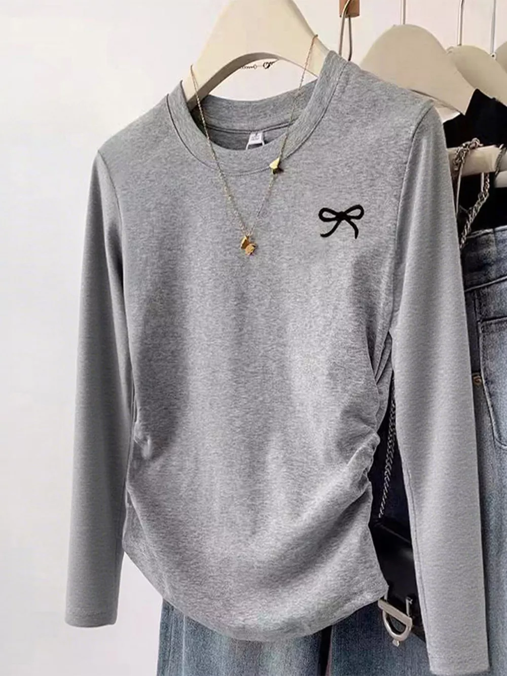 Bow Long Sleeve T-Shirt, image 3