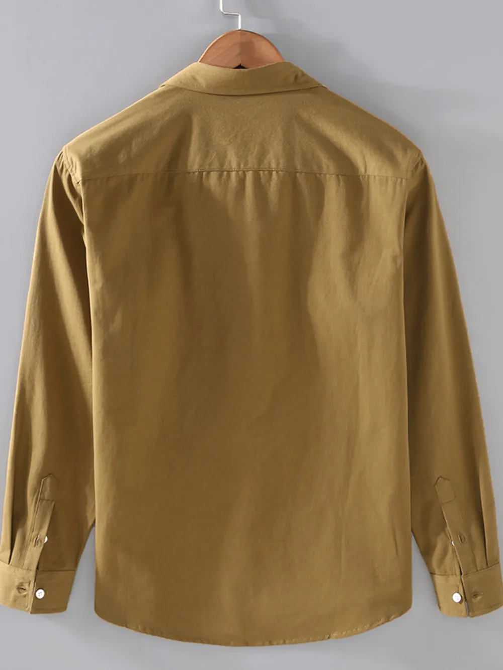 Men's Plus Size Button Up Long Sleeve Shirt, image 4
