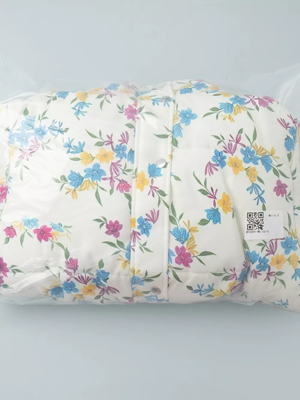Floral Print Stand Collar Puffer Jacket, image 9
