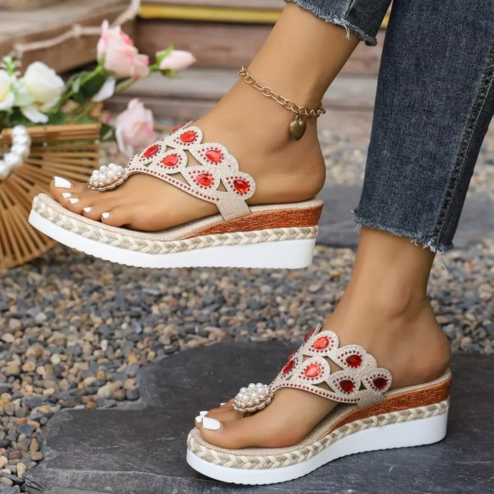 Toe Post Wedge Sandals, image 11
