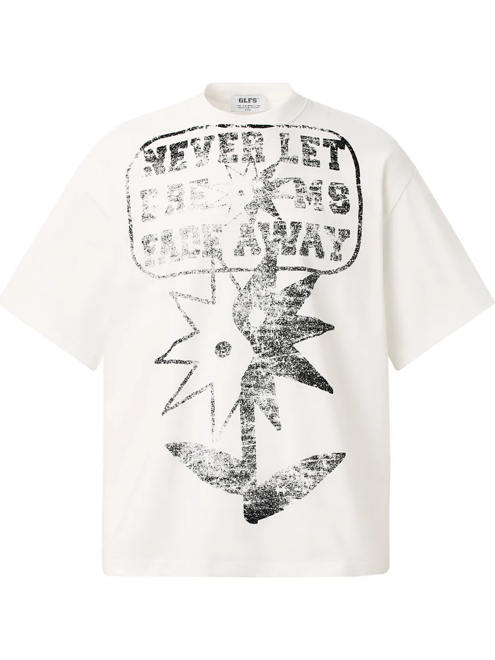 Men's Vintage Style Graphic Round Neck Oversized T-Shirt, image 2