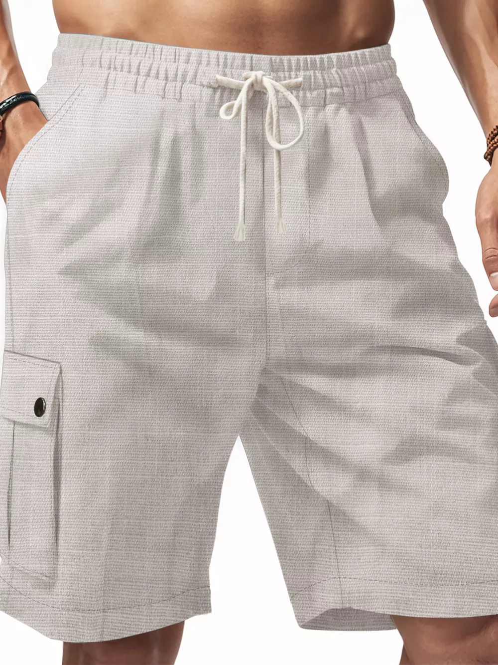 Men's Full Size Casual Drawstring Cargo Shorts Plus Size, image 3