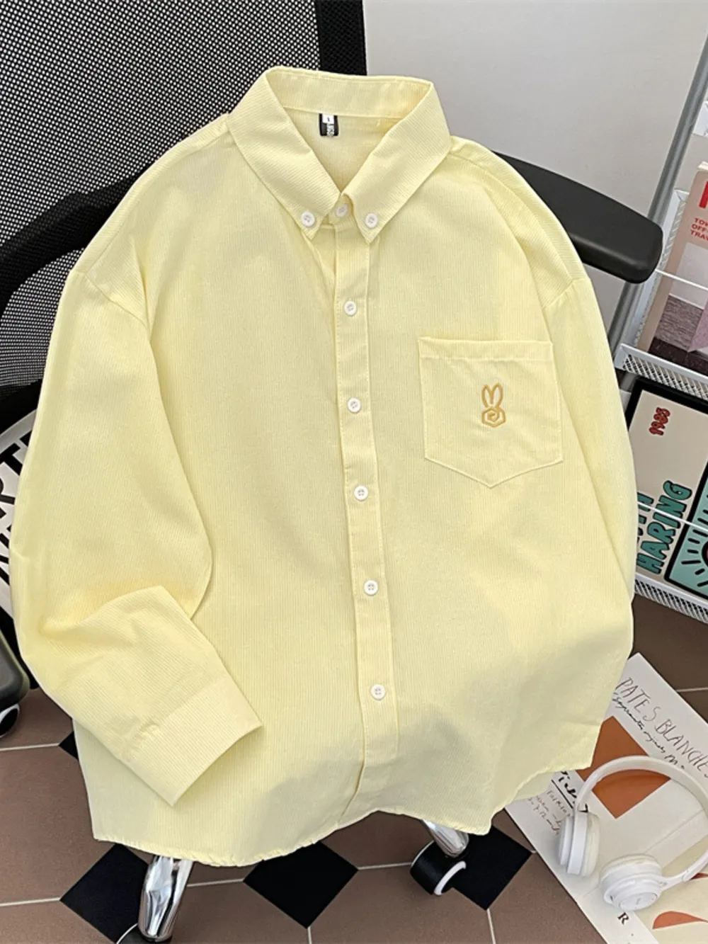Men's Plus Size Button Up Long Sleeve Shirt, image 8