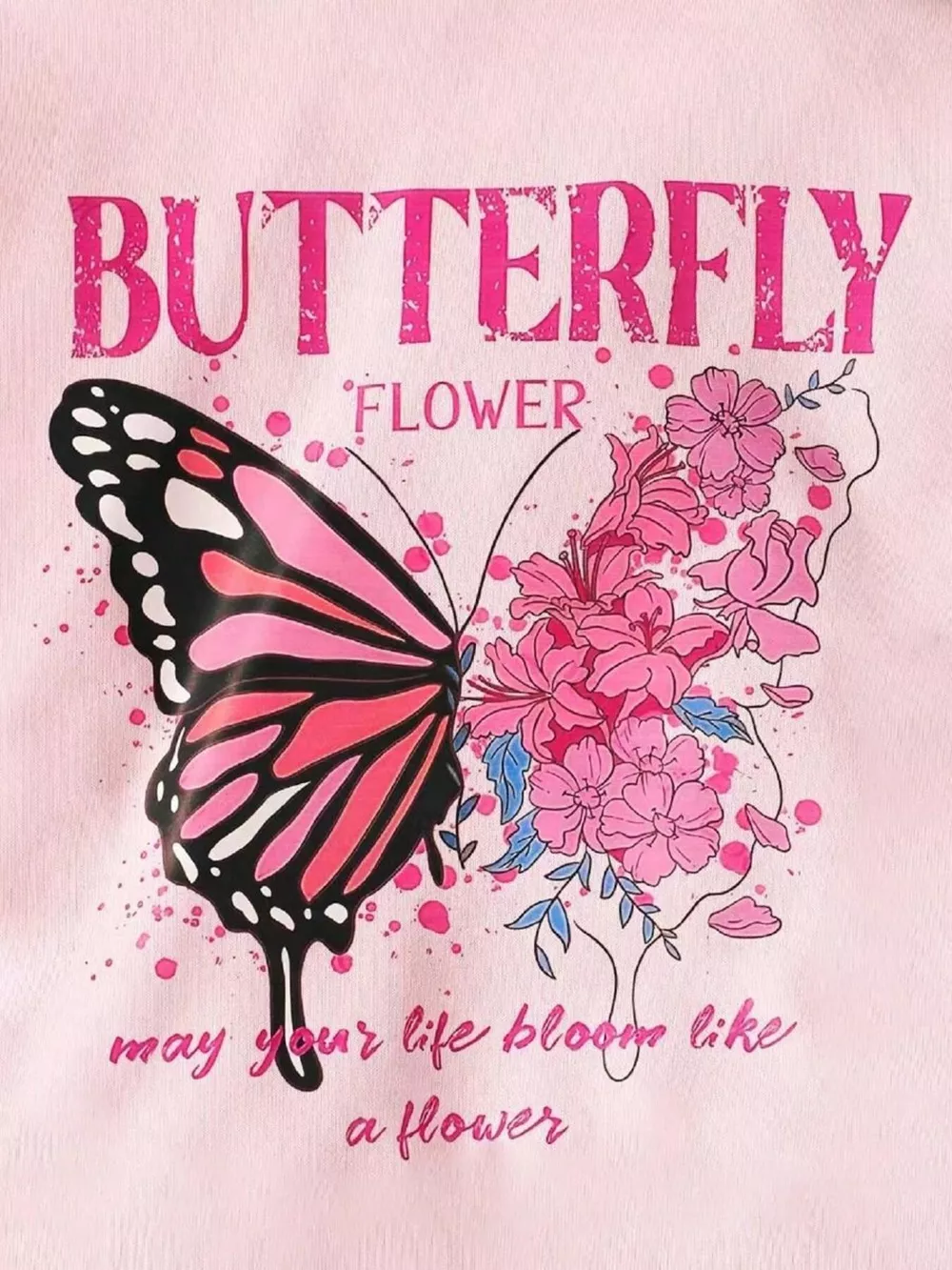 Children's Butterfly Flower Hoodie & Pants Set, image 2