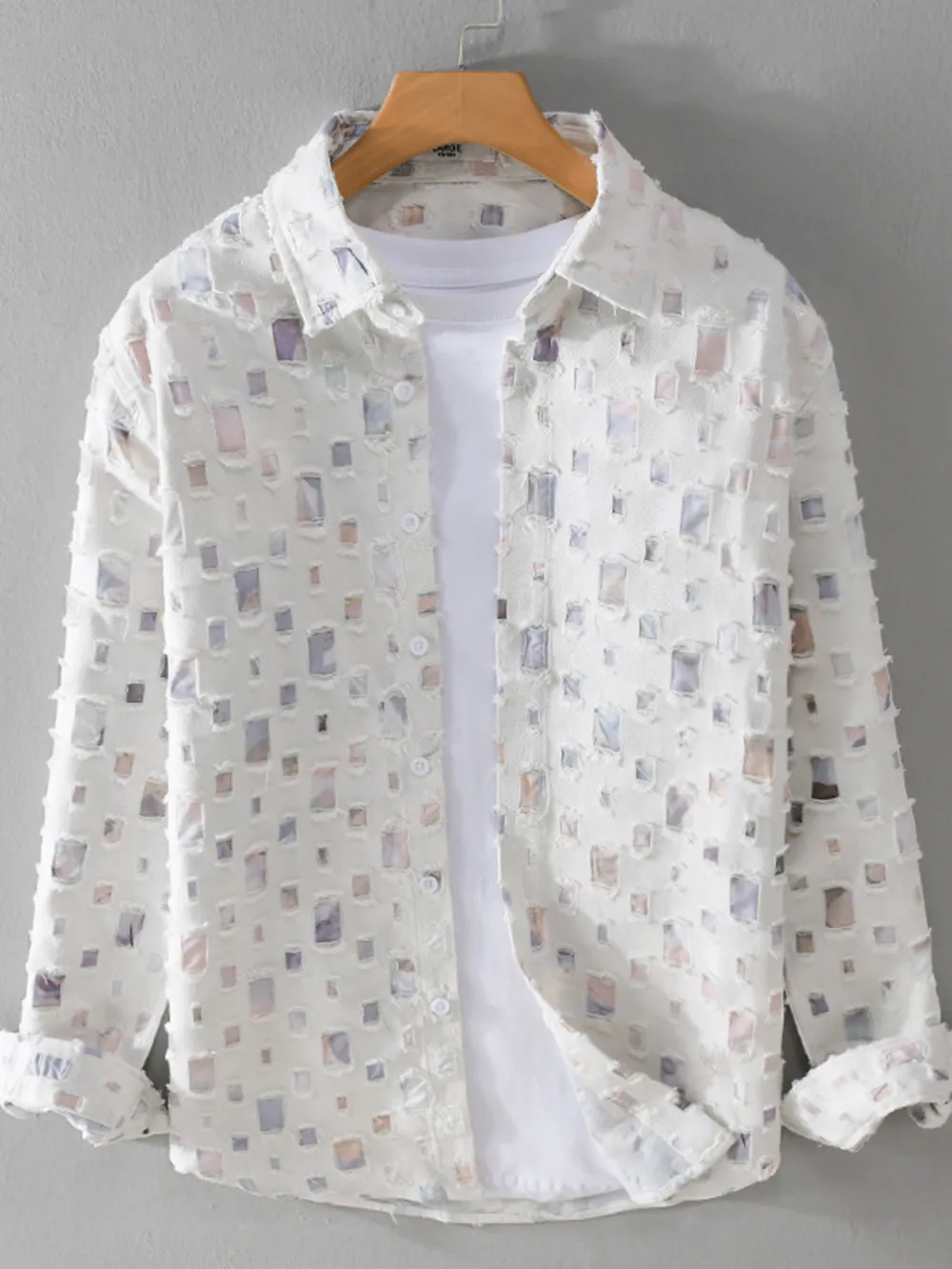 Men's Plus Size Casual Button-Up Shirt, image 2