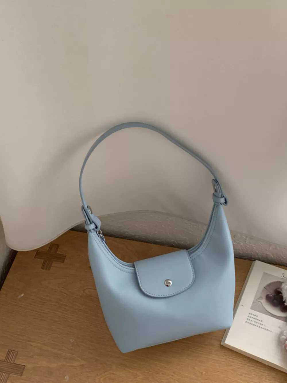 PU Leather Crescent Shoulder Bag, image 2