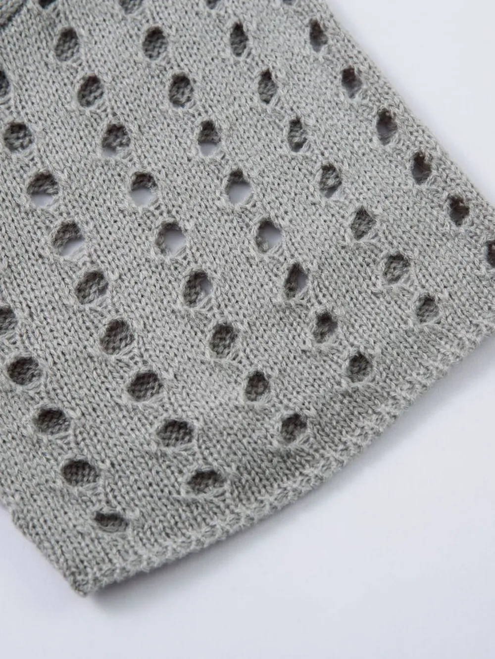 Men's Openwork Button Detail Knit Henley T-Shirt, image 12