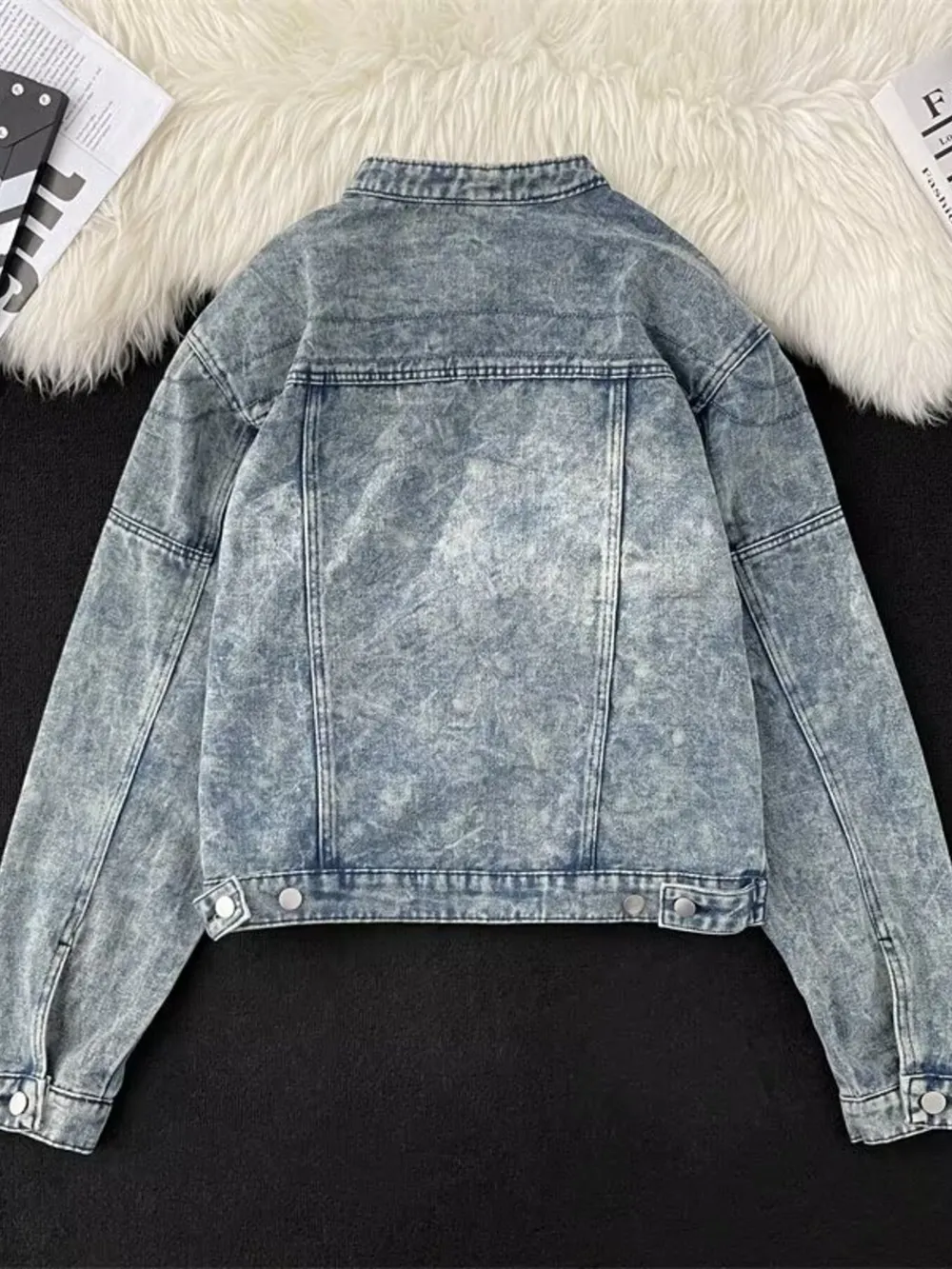 Men's Zip Up Denim Jacket, image 3