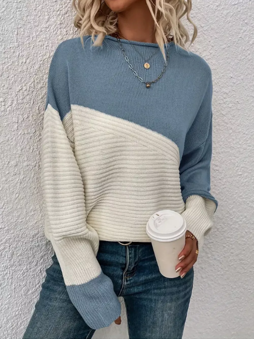 Color Block Ribbed Knit Sweater, image 25