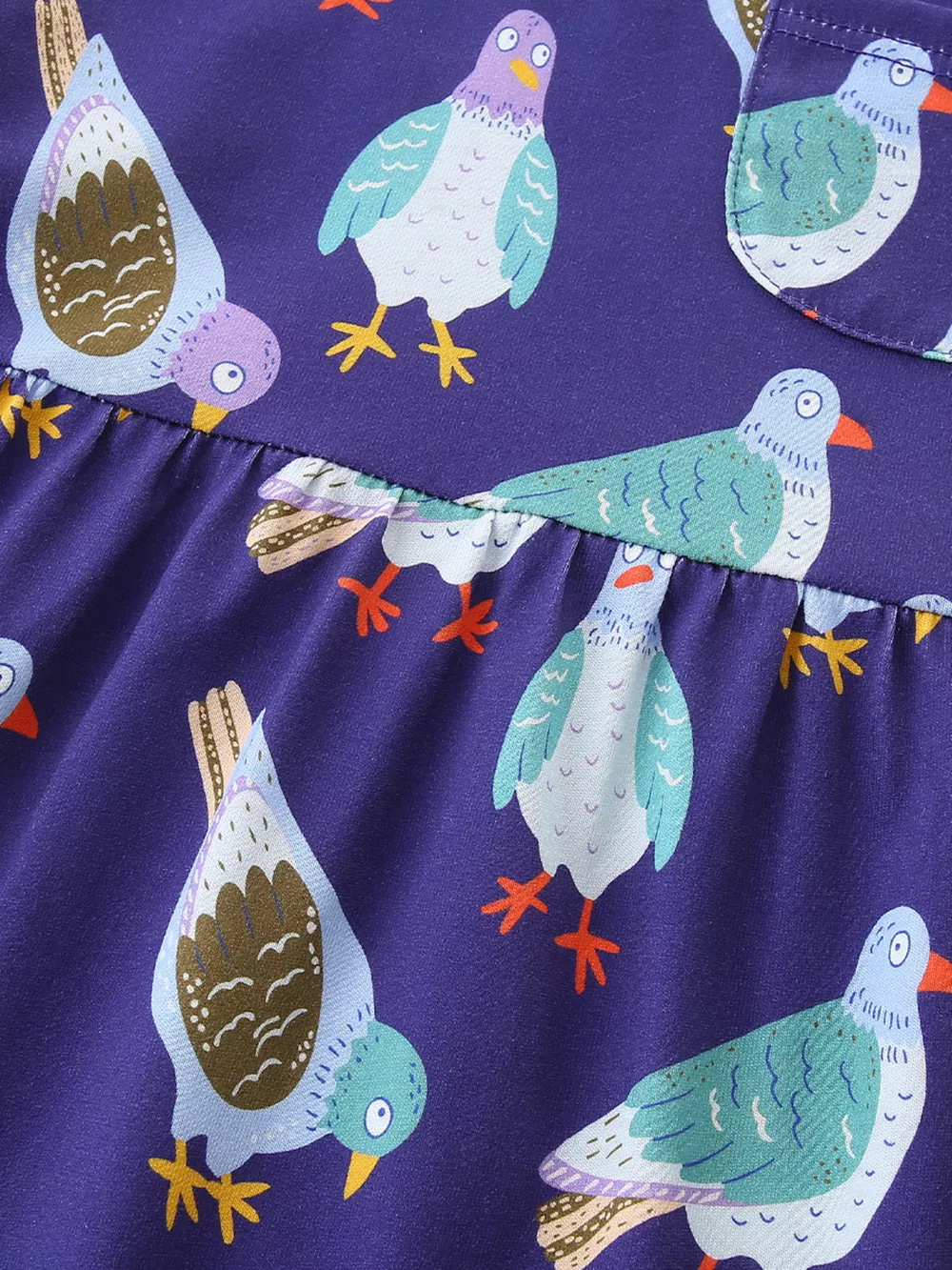 Children's Pigeon Print Casual Dress, image 4