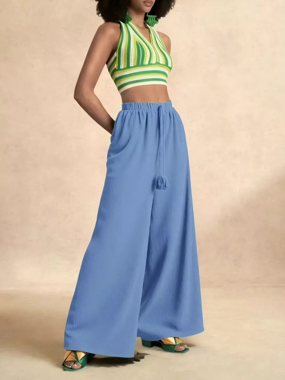 High-Waisted Wide-Leg Pants, image 2
