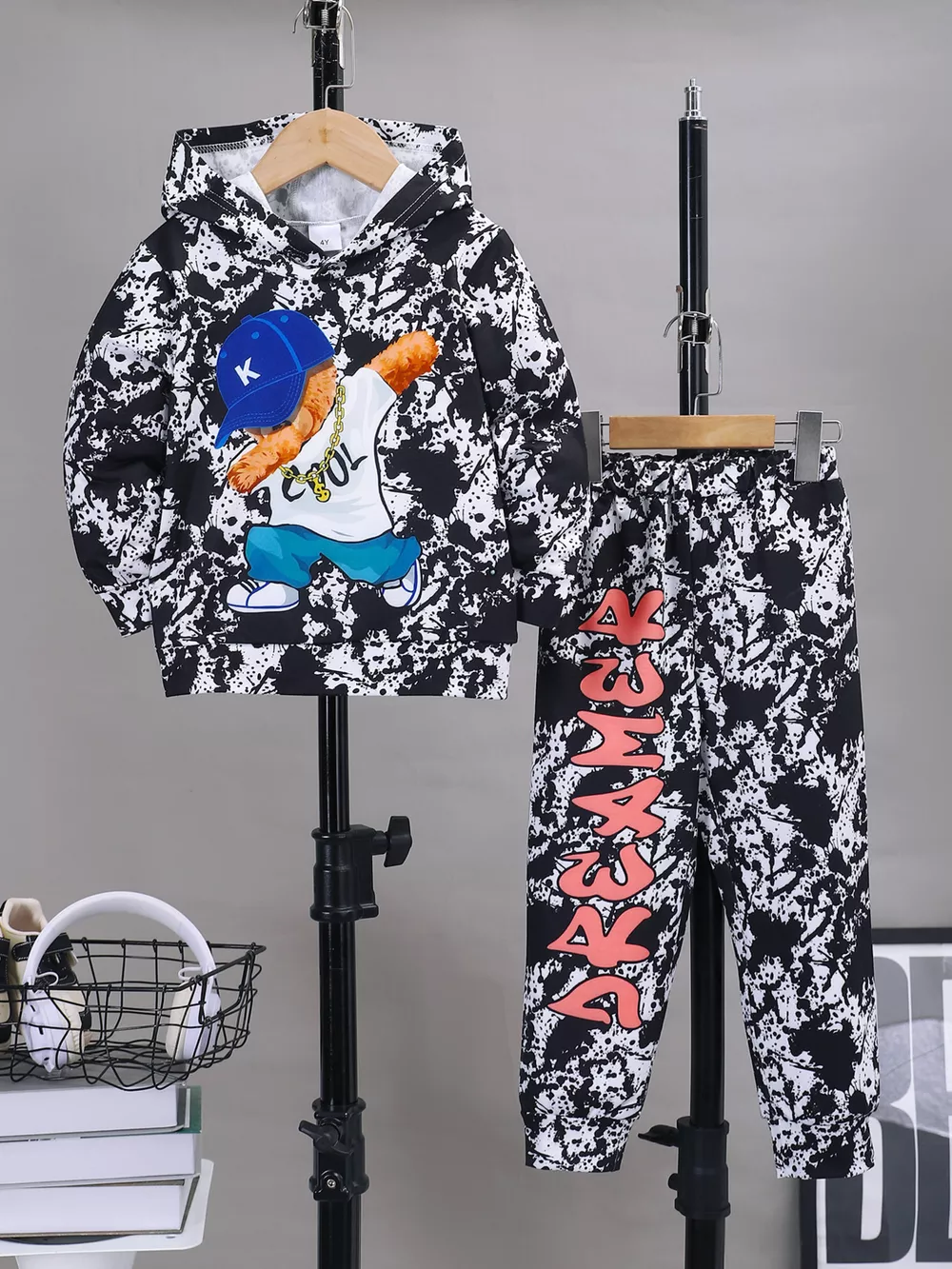 Children's Cool Bear Hoodie and Pants Set