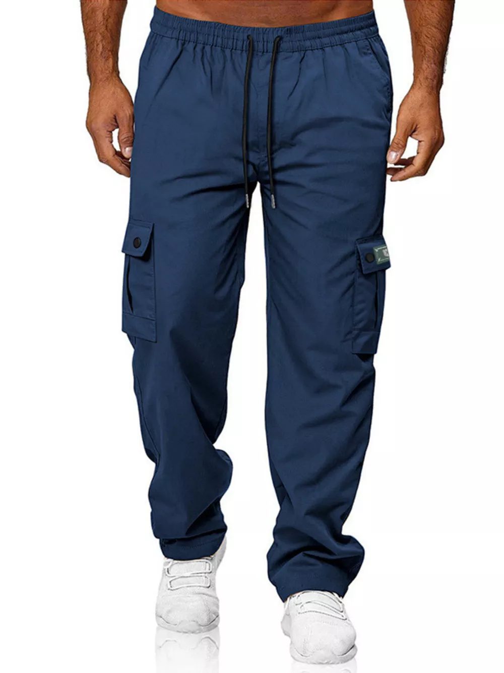 Men's Full Size Cargo Pants with Drawstring Waist Plus Size, image 14