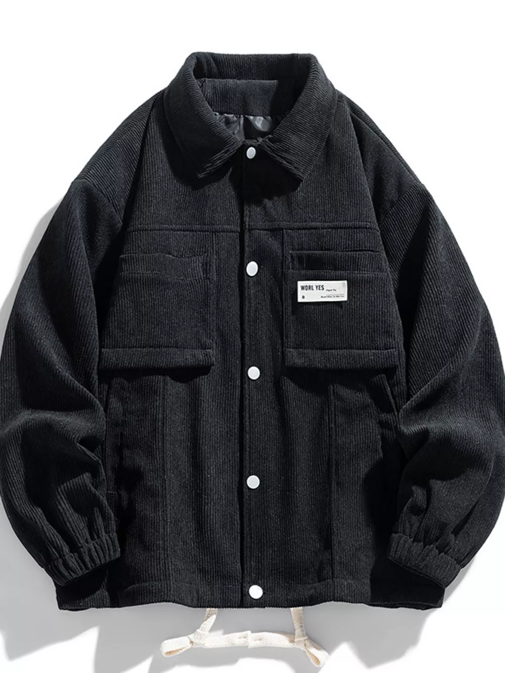 Men's Plus Size Corduroy Button-Down Jacket, image 6