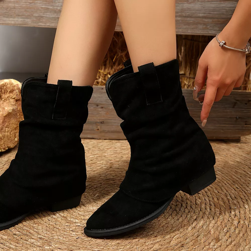 Point Toe Block Heels Boots, image 3