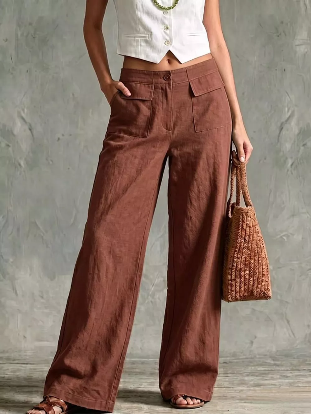 Full Size Wide Leg Pants Plus Size, image 11