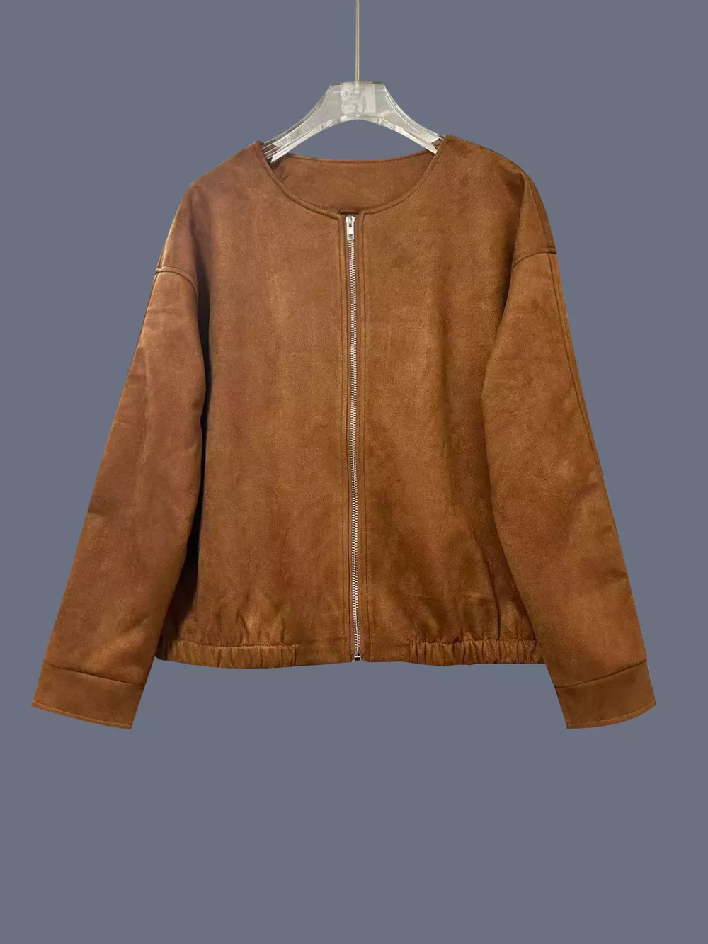 Zip Up Dropped Shoulder Jacket, image 6