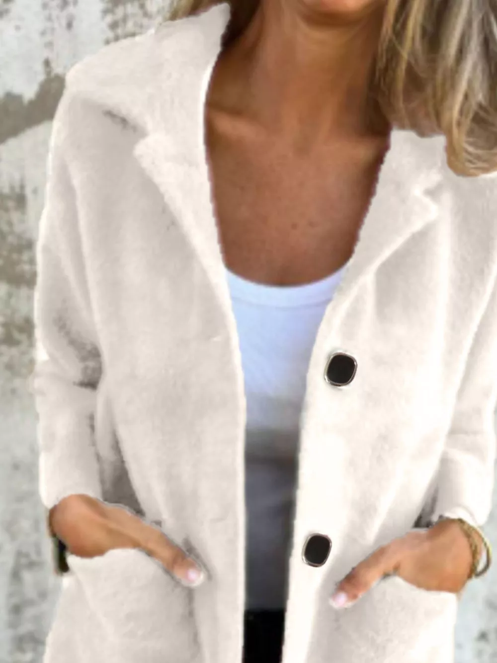 Full Size Button-Down Long Sleeve Longline Coat Plus Size, image 8