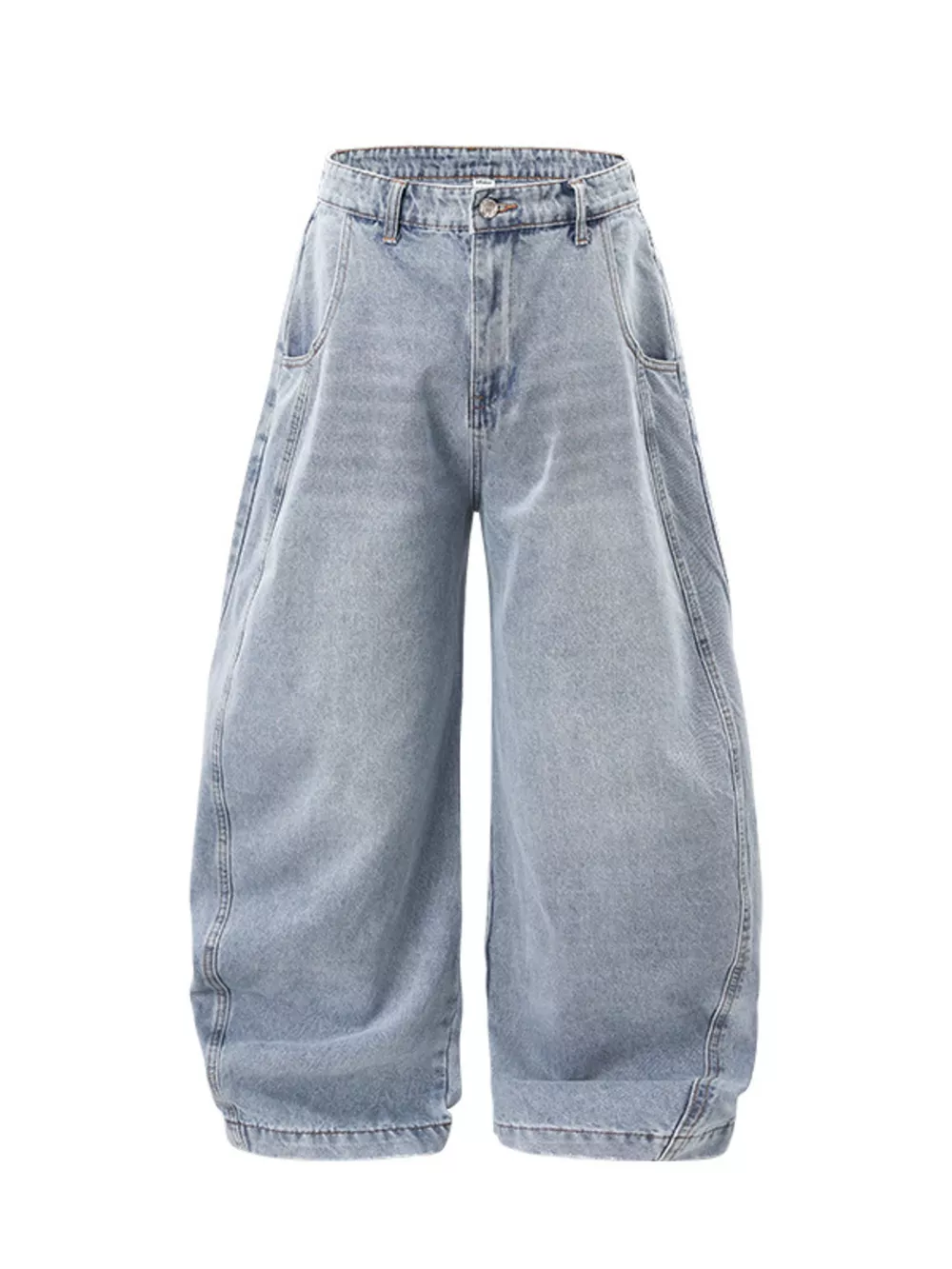 Men's Washed Wide Leg Jeans, image 7