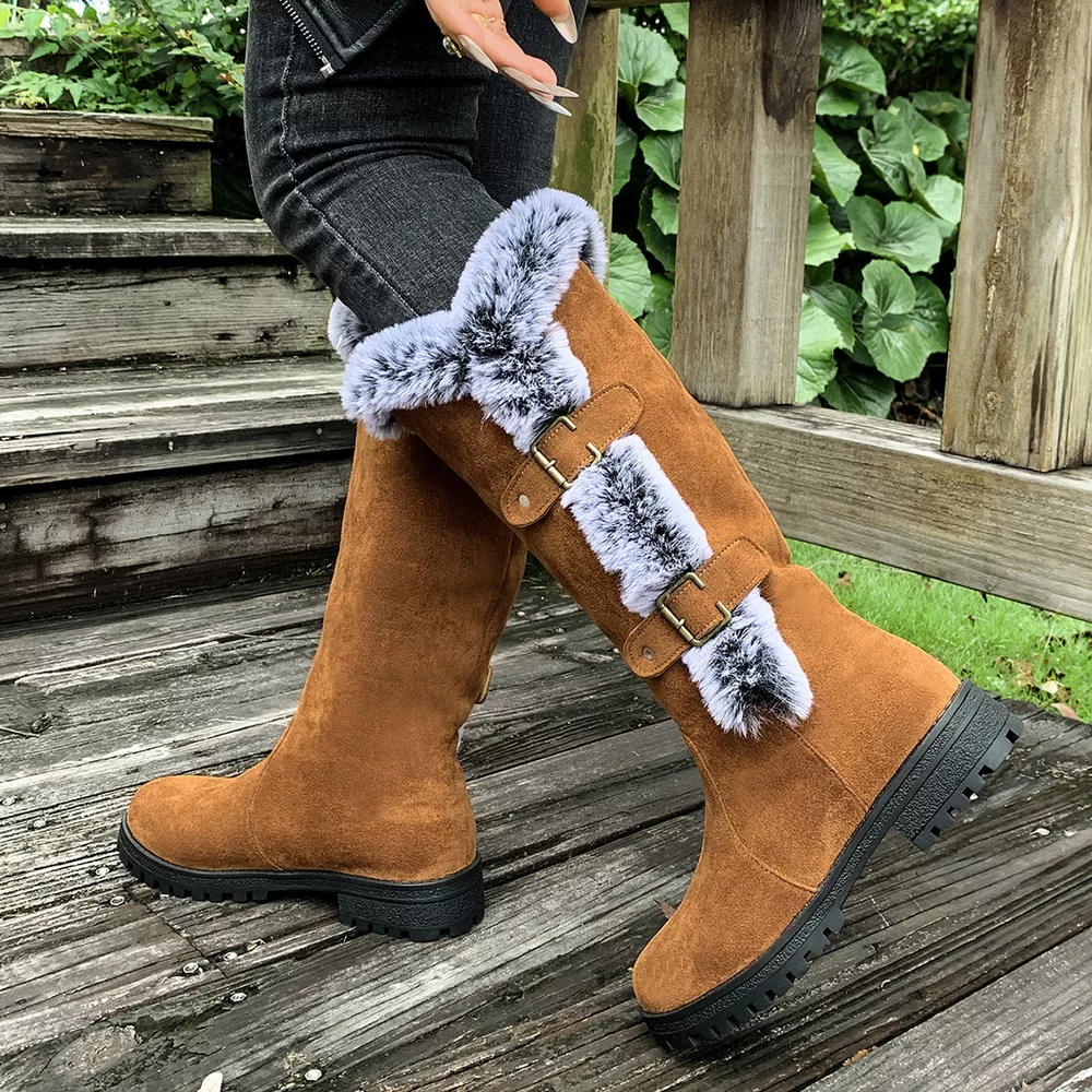 Round Toe Block Heels Boots, image 11