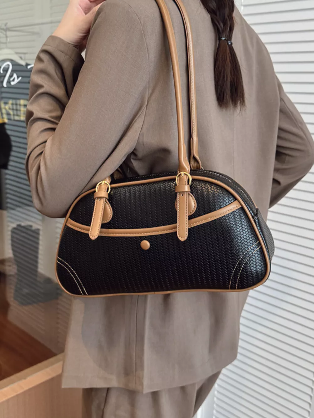 Vintage Buckle Shoulder Bag, image 13