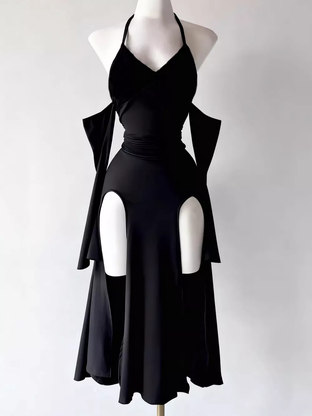 Halter Neck High-Slit Bodycon Dress, image 7