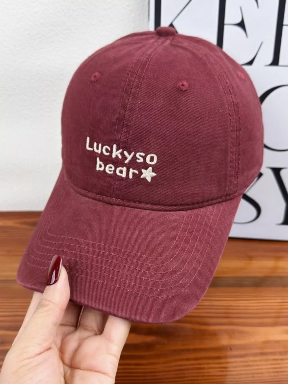 Luckyso Bear Embroidered Baseball Cap, image 4