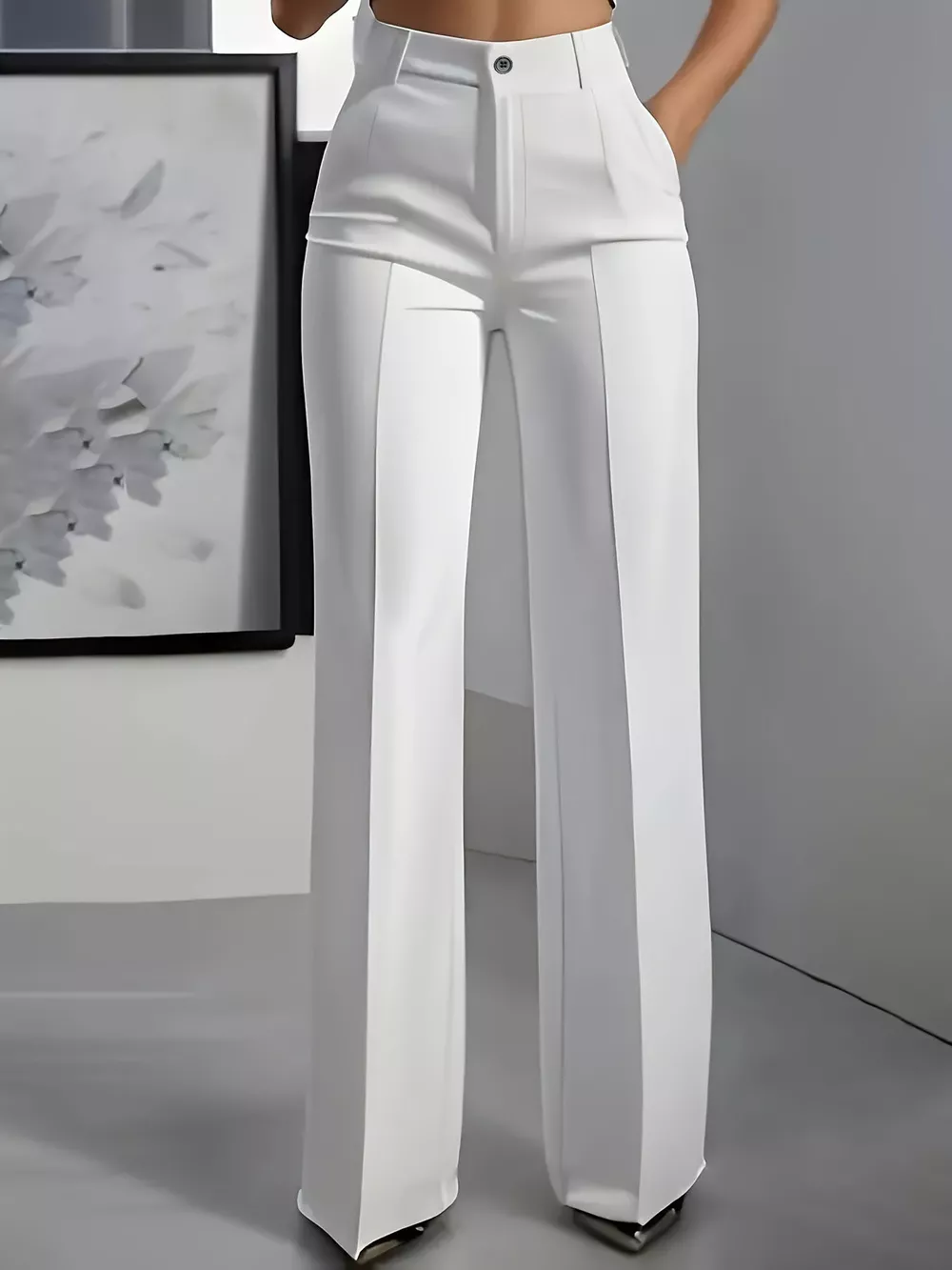 Full Size High-Waisted Wide-Leg Pants Plus Size, image 2