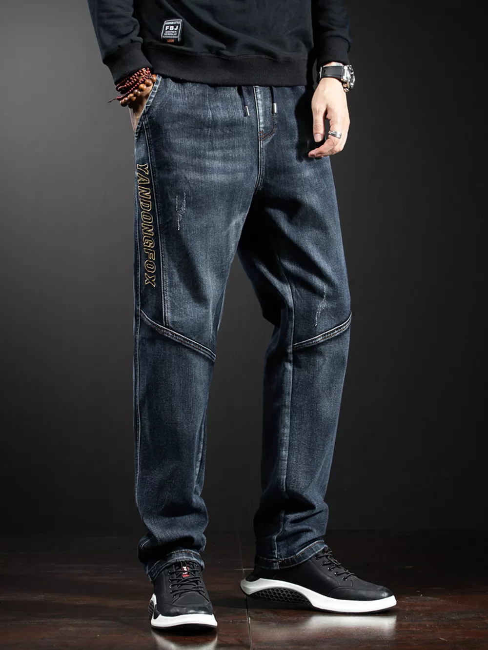 Men's Full Size Loose Fit Jeans Plus Size, image 2
