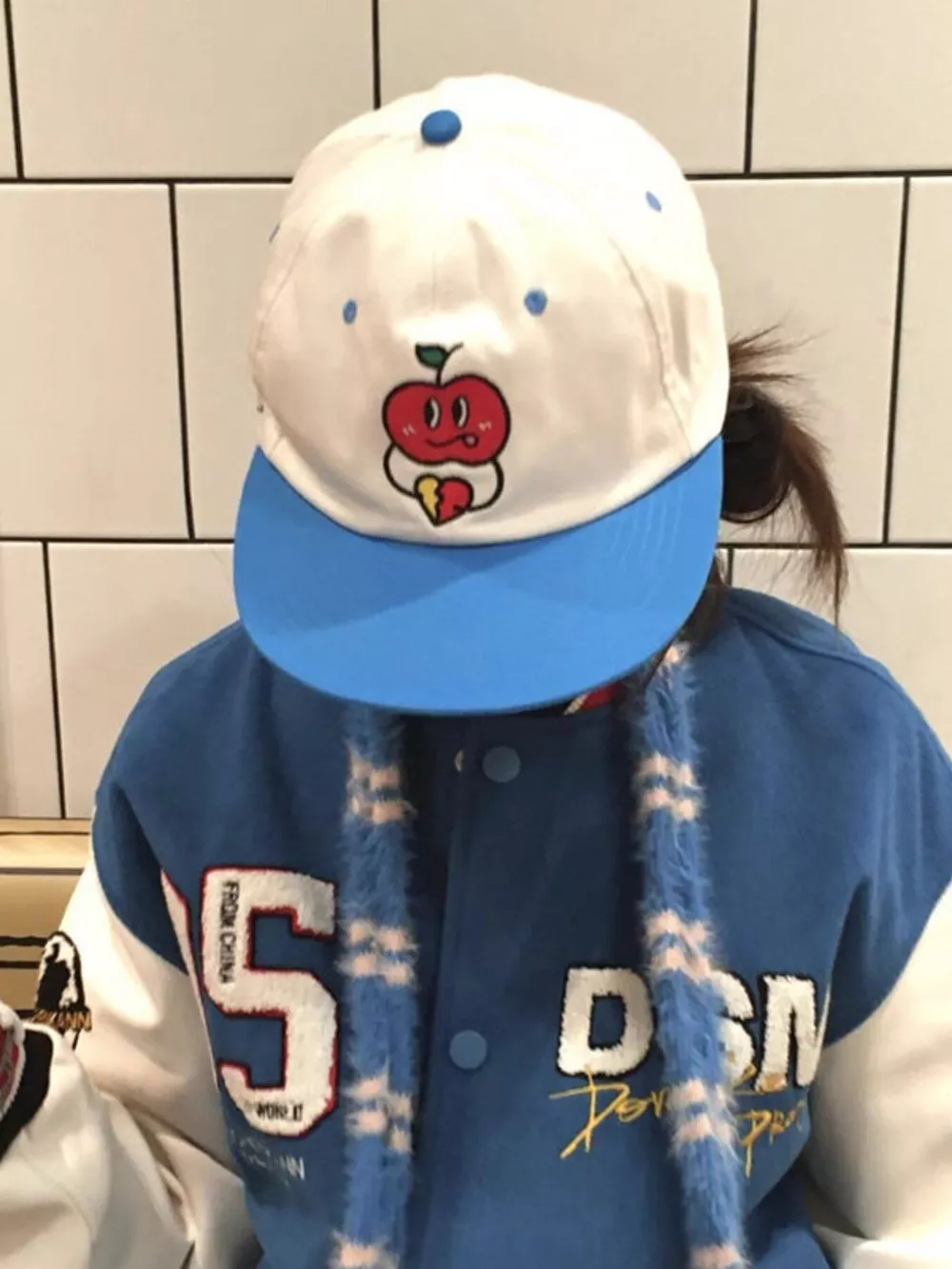 Cartoon Apple Embroidered Baseball Cap, image 5