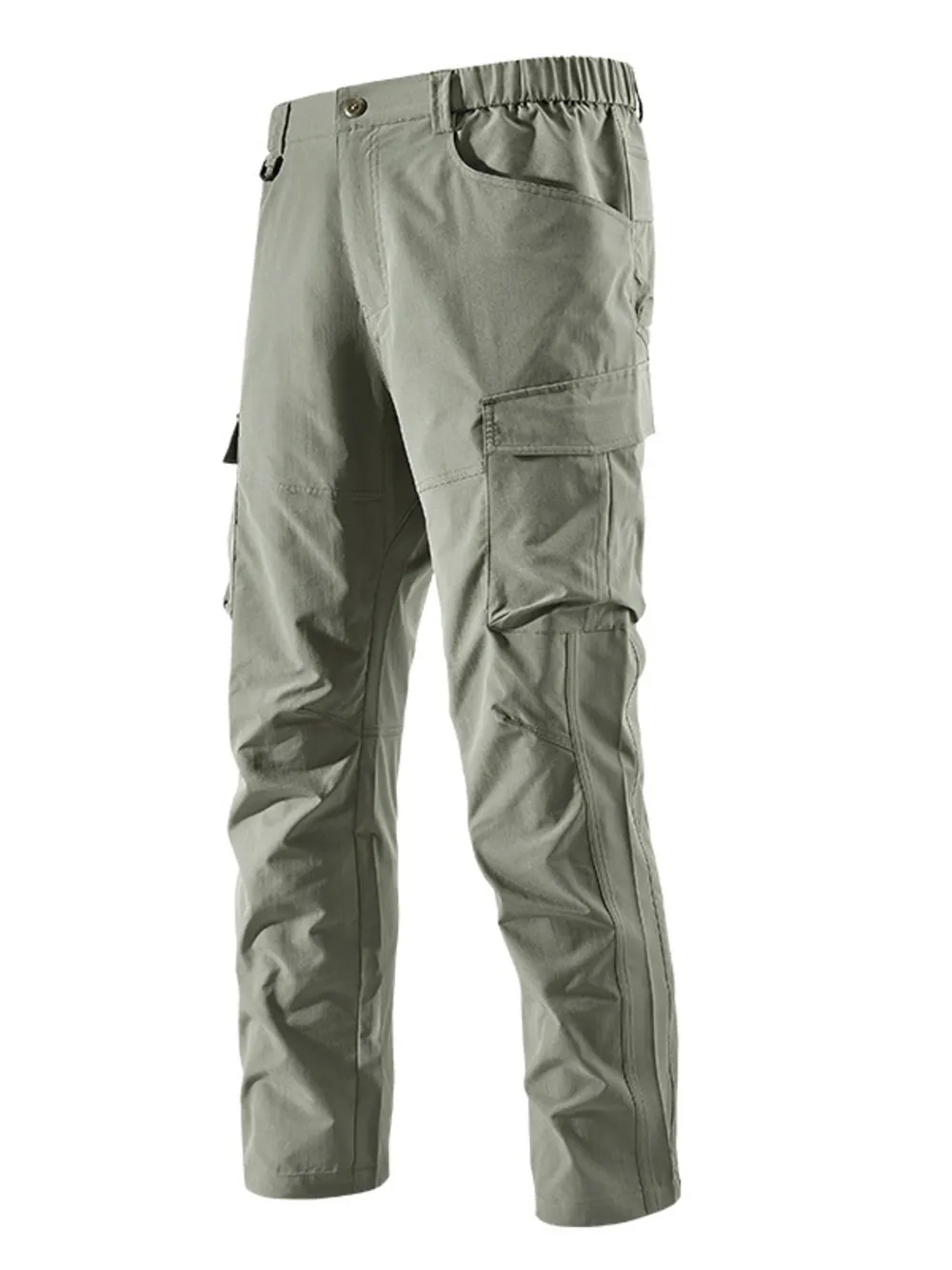 Men's Plus Size Elastic Waist Cargo Pants, image 4