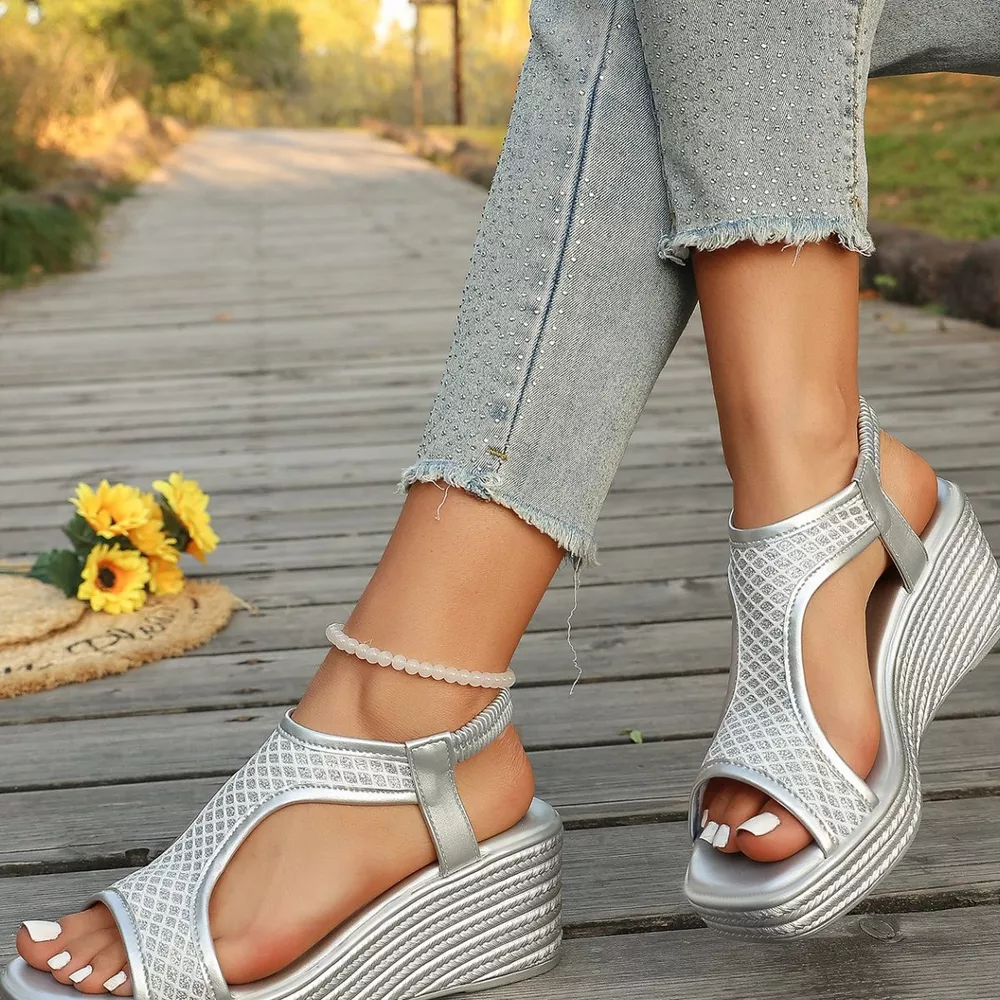 Open Toe Wedge Sandals, image 8